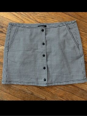 Obey black and white herringbone mini skirt size 29